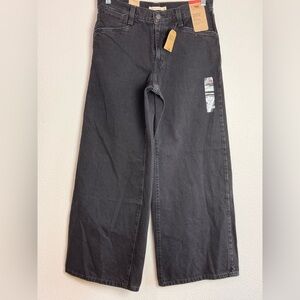 NWT LEVI'S BLACK '94 BAGGY WIDE LEG JEANS 29 #105